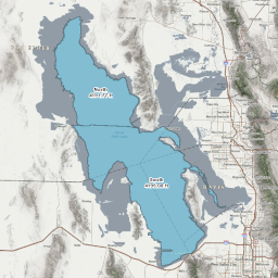map UtahGreatSaltLakeWaterLevel2016
